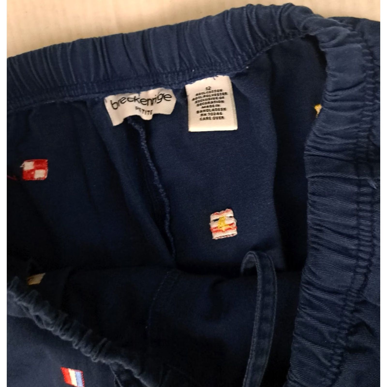 Nautica VINTAGE Woman Breckenridge Capri Pants Nautical Flag Navy 12 Xml Size 34" / US 12 / IT 48 - 3 Thumbnail
