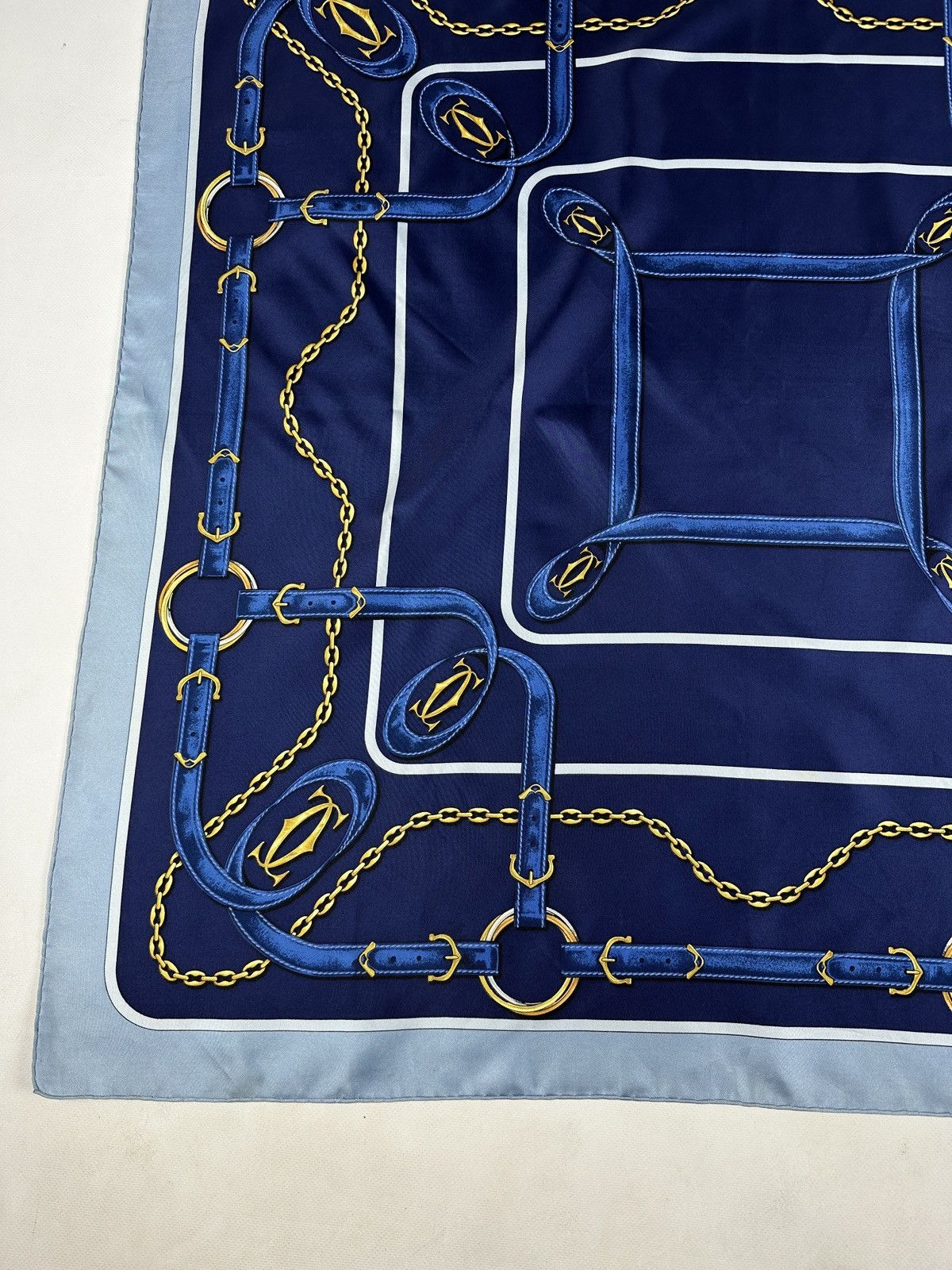 Cartier Vintage Must De Cartier Silk Scarf Size ONE SIZE - 5 Thumbnail