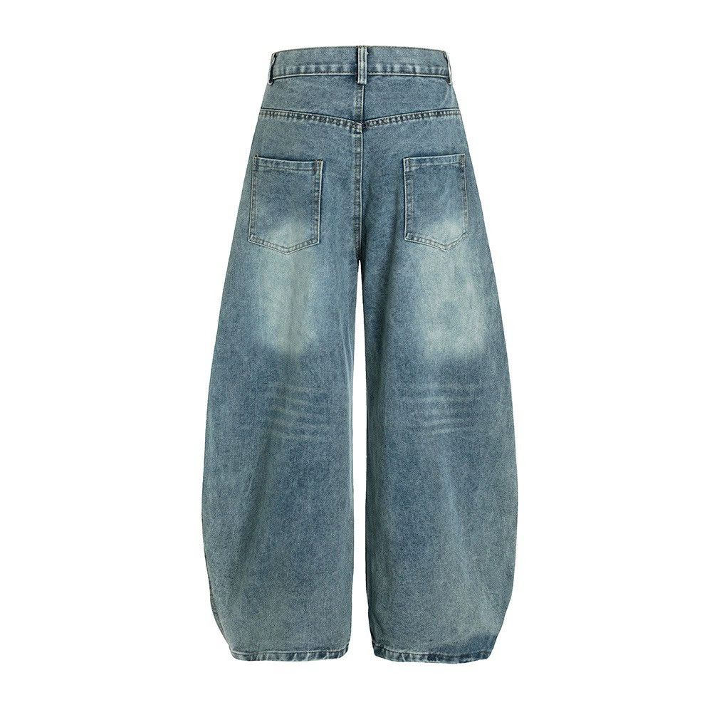 Jean American men's distressed washed punk scimitar jeans Size US 32 / EU 48 - 2 Thumbnail