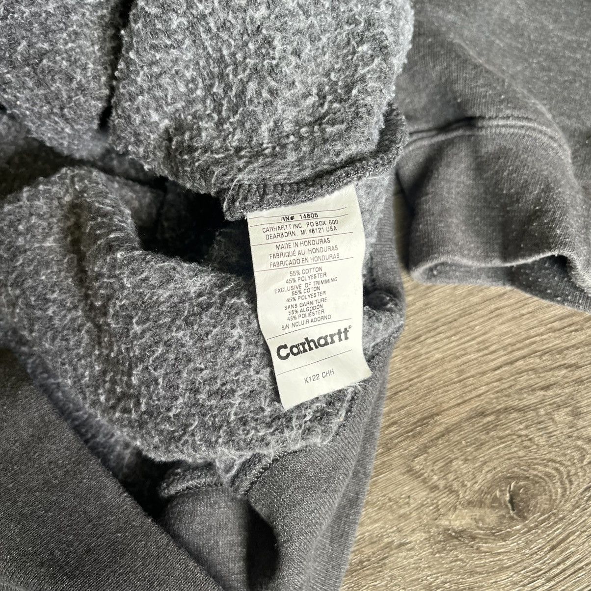 Carhartt Vintage 2000s Carhartt Small Logo Washed Grey Zip Up Hoodie Size US L / EU 52-54 / 3 - 7 Thumbnail