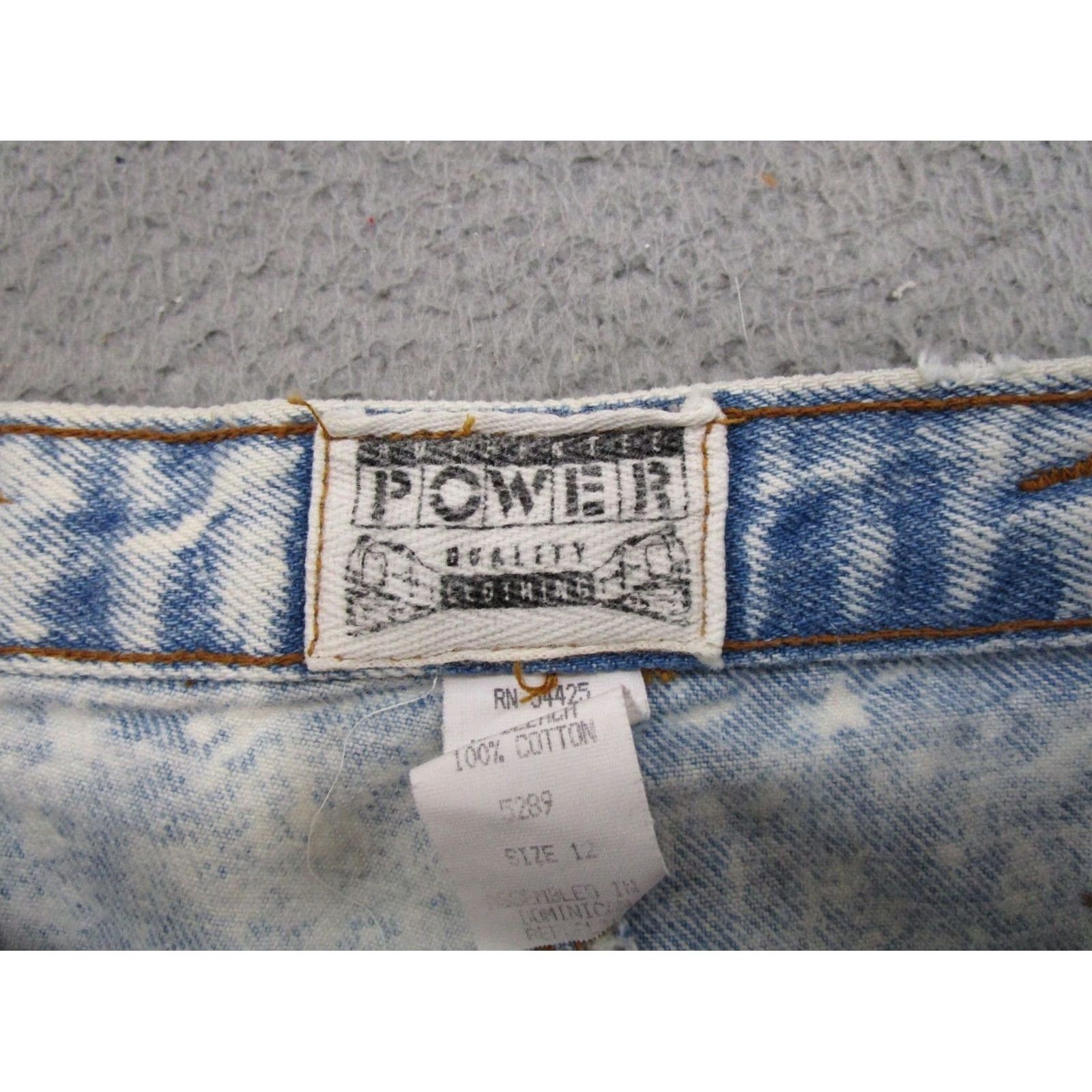 Vintage VINTAGE POWER Denim Light Wash High Waisted Mom Jean Shorts Size 12 Baggy Womens Summer 90s Bags Pockets Mens? Size 34" / US 12 / IT 48 - 2 Thumbnail