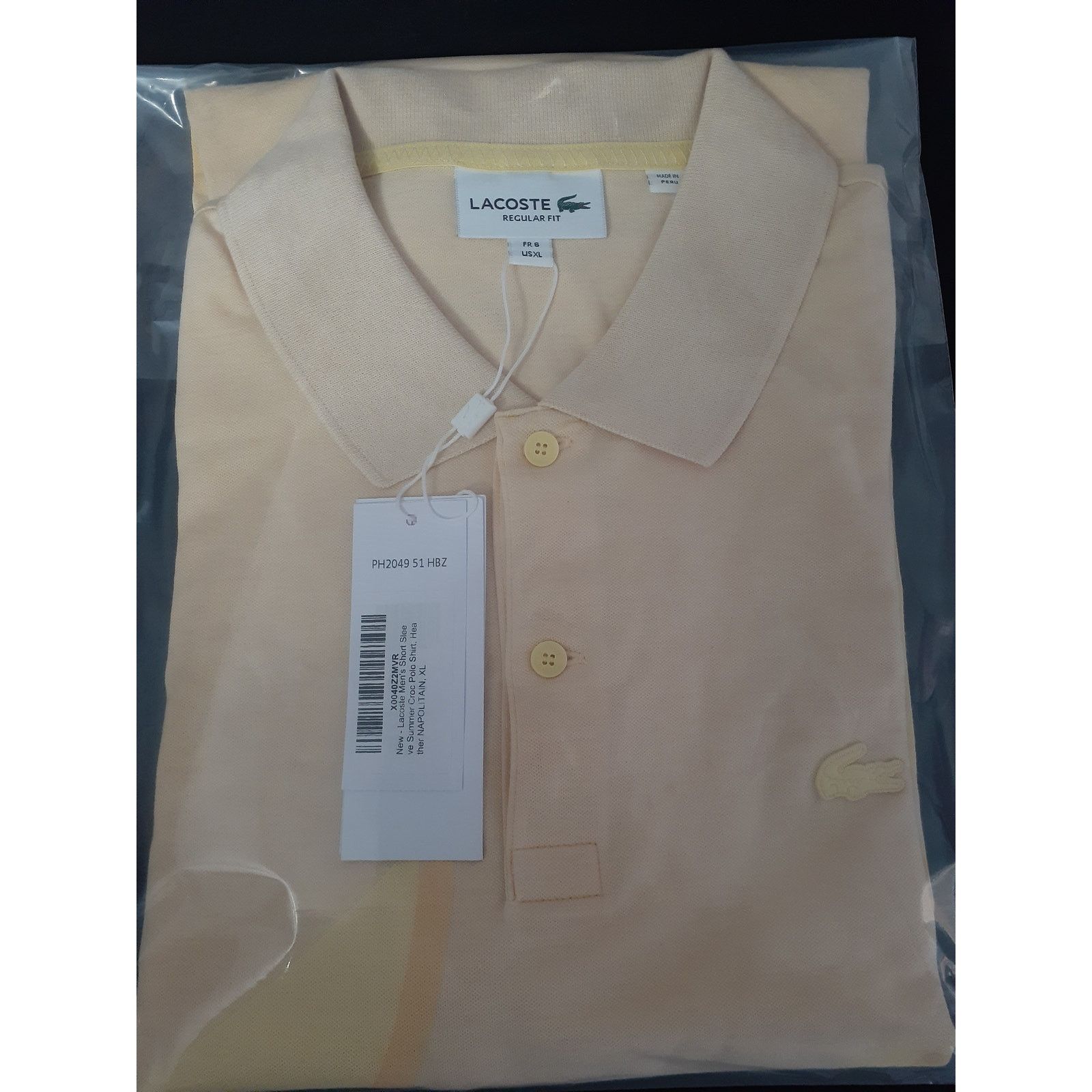 Lacoste Lacoste Men's Short Sleeve Summer Croc Polo Shirt Pink XL Size US XL / EU 56 / 4 - 2 Thumbnail