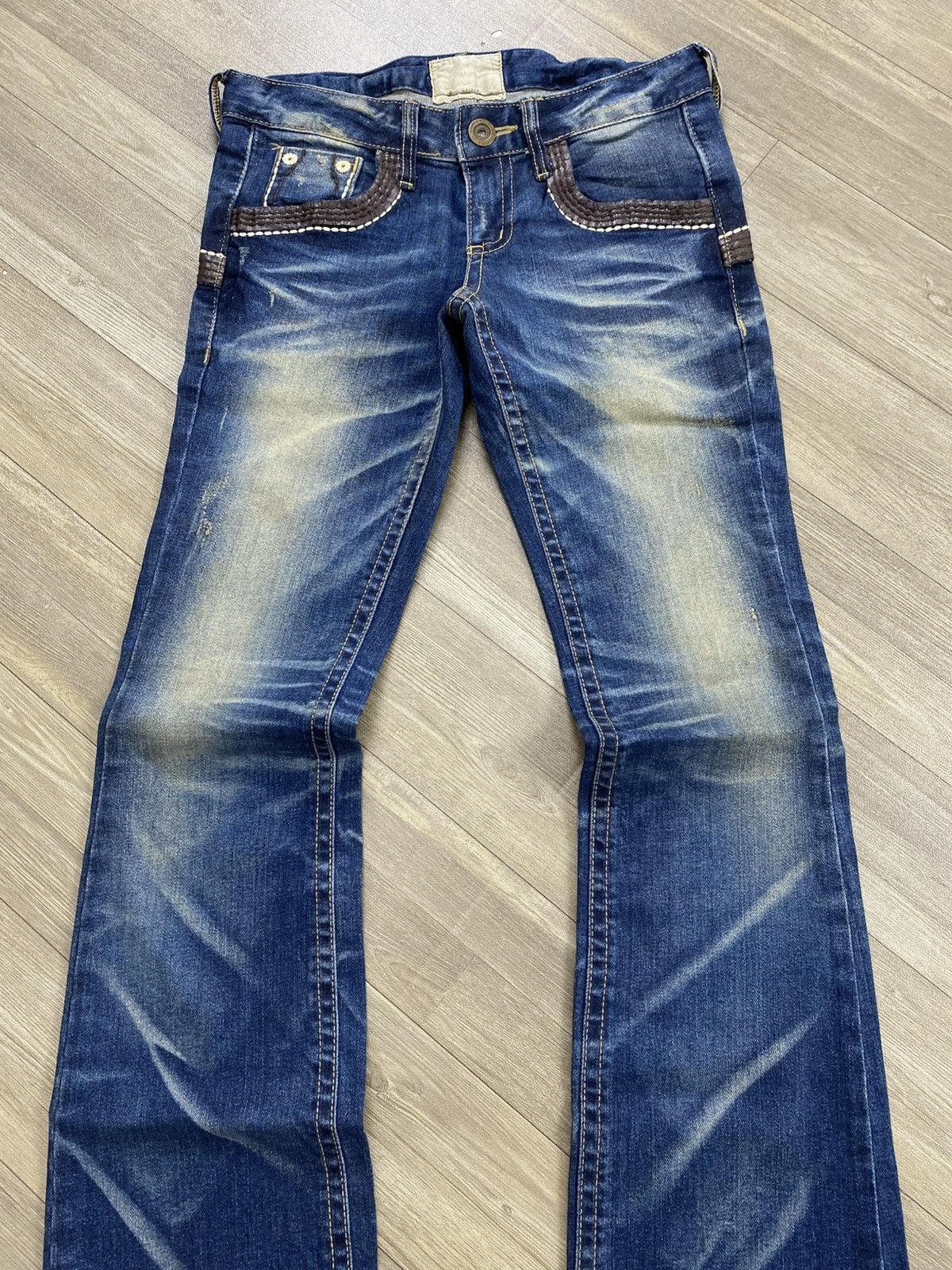 Le Grande Bleu (L.G.B.) 2000s Lolita Distressed Lgb Ifsixwasnine Style Flared Jeans Size US 30 / EU 46 - 2 Thumbnail