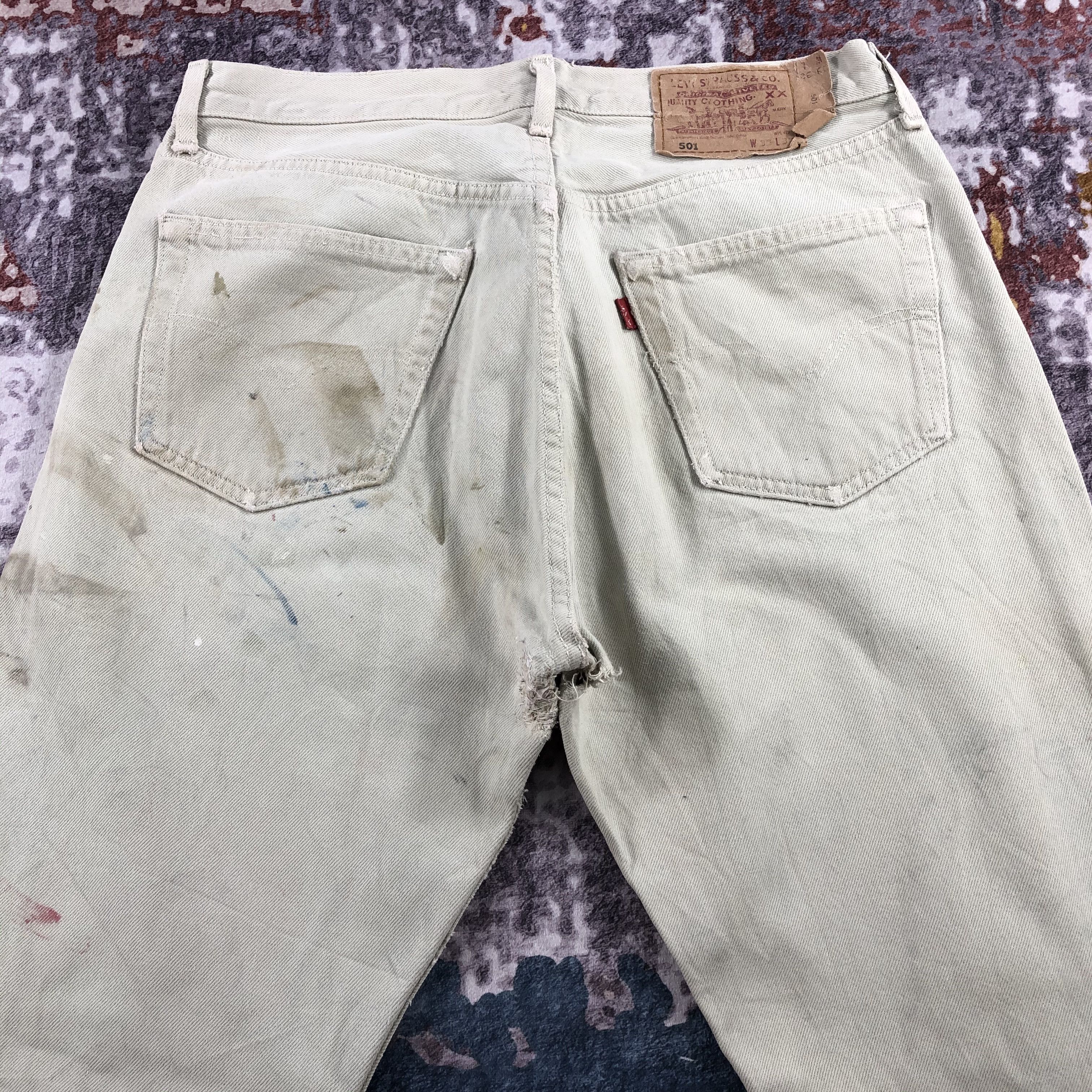 Levi's × Vintage 90s Vintage Light Wash Levis 501 Jeans-JM2446 Size US 32 / EU 48 - 5 Thumbnail