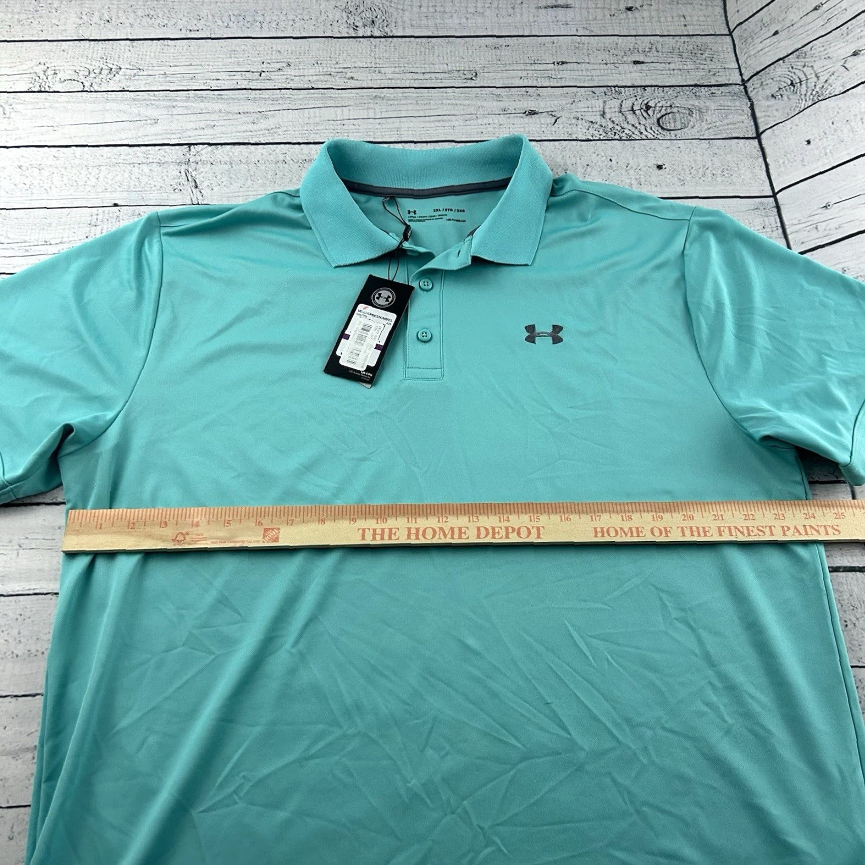 Under Armour Under Armour HeatGear Short Sleeve Golf Polo Shirt Men's 2XL Teal Green Shirt Polos Mens 2XL HeatGear Size US XXL / EU 58 / 5 - 6 Thumbnail
