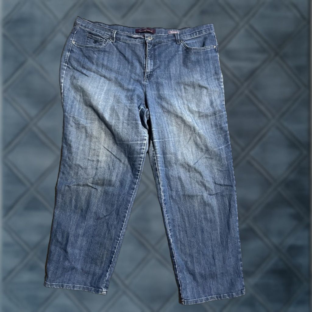 Gloria Vanderbilt VINTAGE Gloria Vanderbilt Women’s Straight Jeans 22W Blue Denim Amanda Size 40" / US 18 - 1 Thumbnail