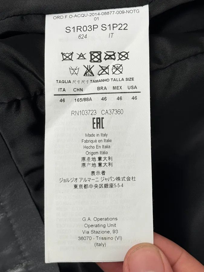 Emporio Armani SS2014 Emporio Armani Asymmetrical Petrol Grey Leather Jacket Size XS / US 0-2 / IT 36-38 - 14 Thumbnail