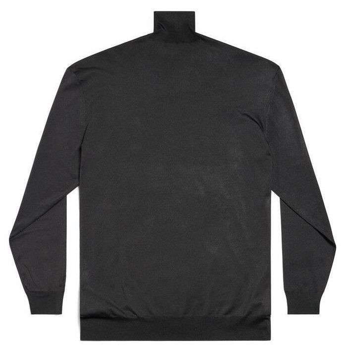 Balenciaga o1w1db11225 BB Oversized Turtleneck Sweater in Black Size US M / EU 48-50 / 2 - 2 Thumbnail
