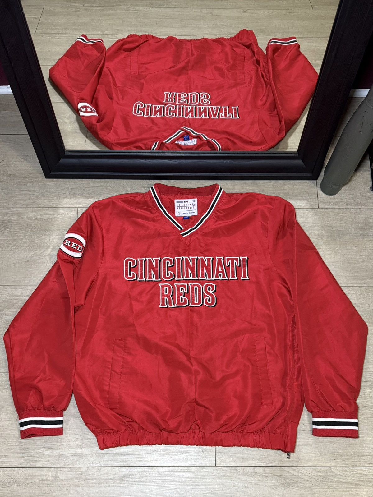 Starter Vintage 1990s Cincinnati Reds MLB Sideline Crewneck Size US L / EU 52-54 / 3 - 1 Thumbnail