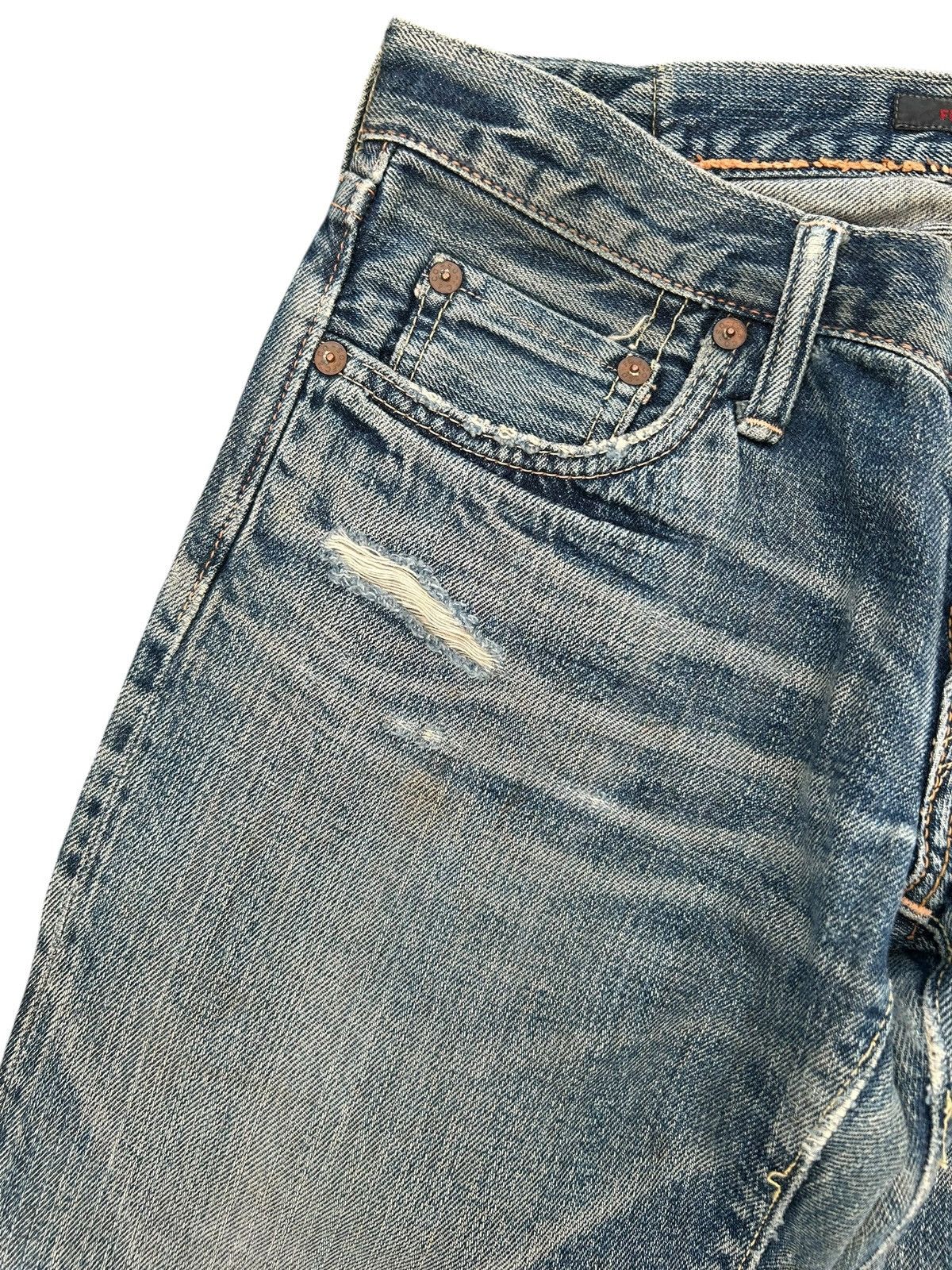 Kapital Vintage Full Count Selvedge Distressed Lowrise Denim Jeans Size US 28 / EU 44 - 5 Thumbnail