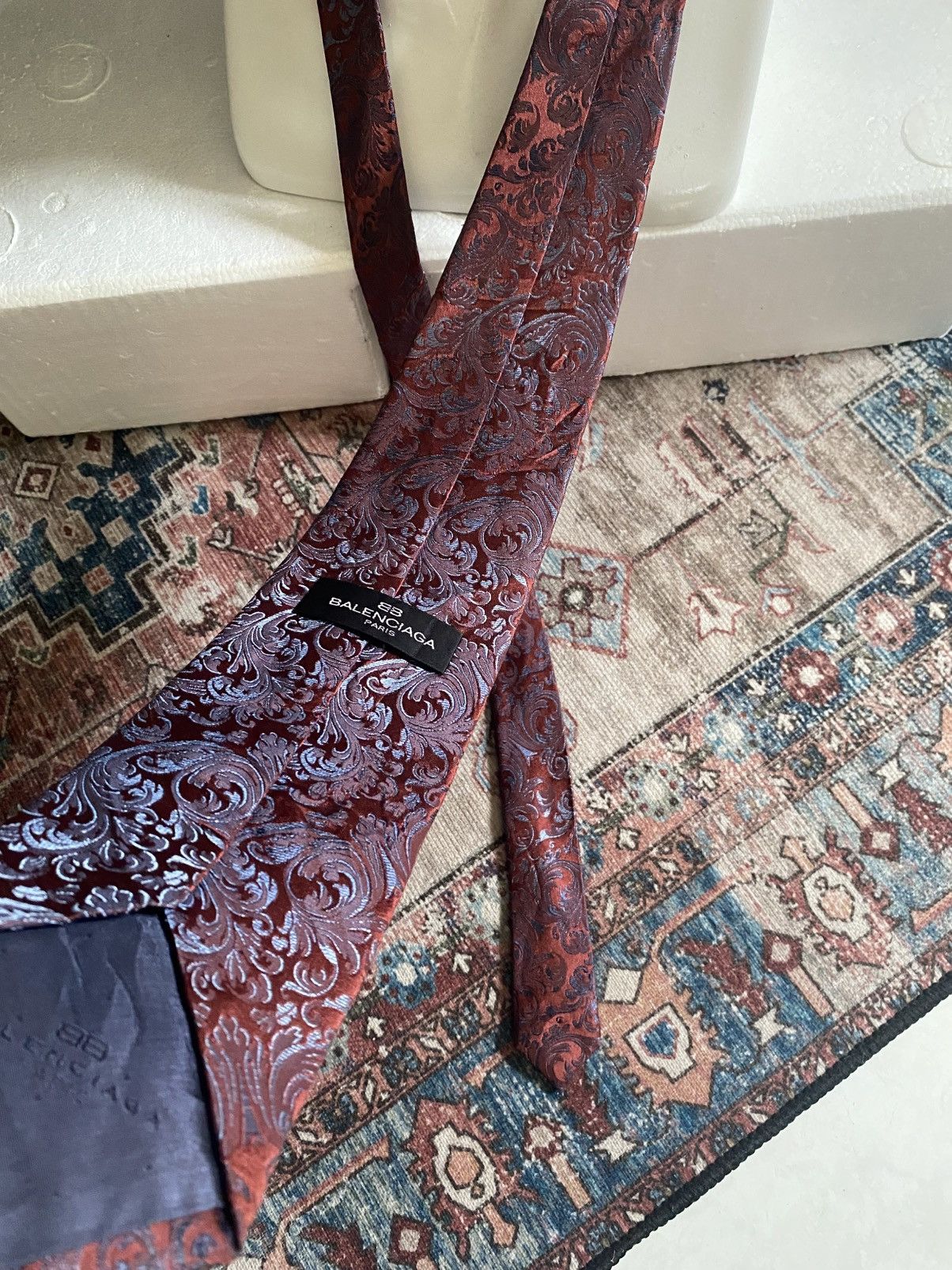 Balenciaga Balenciaga Silk Shimmering Tie Size ONE SIZE - 3 Thumbnail