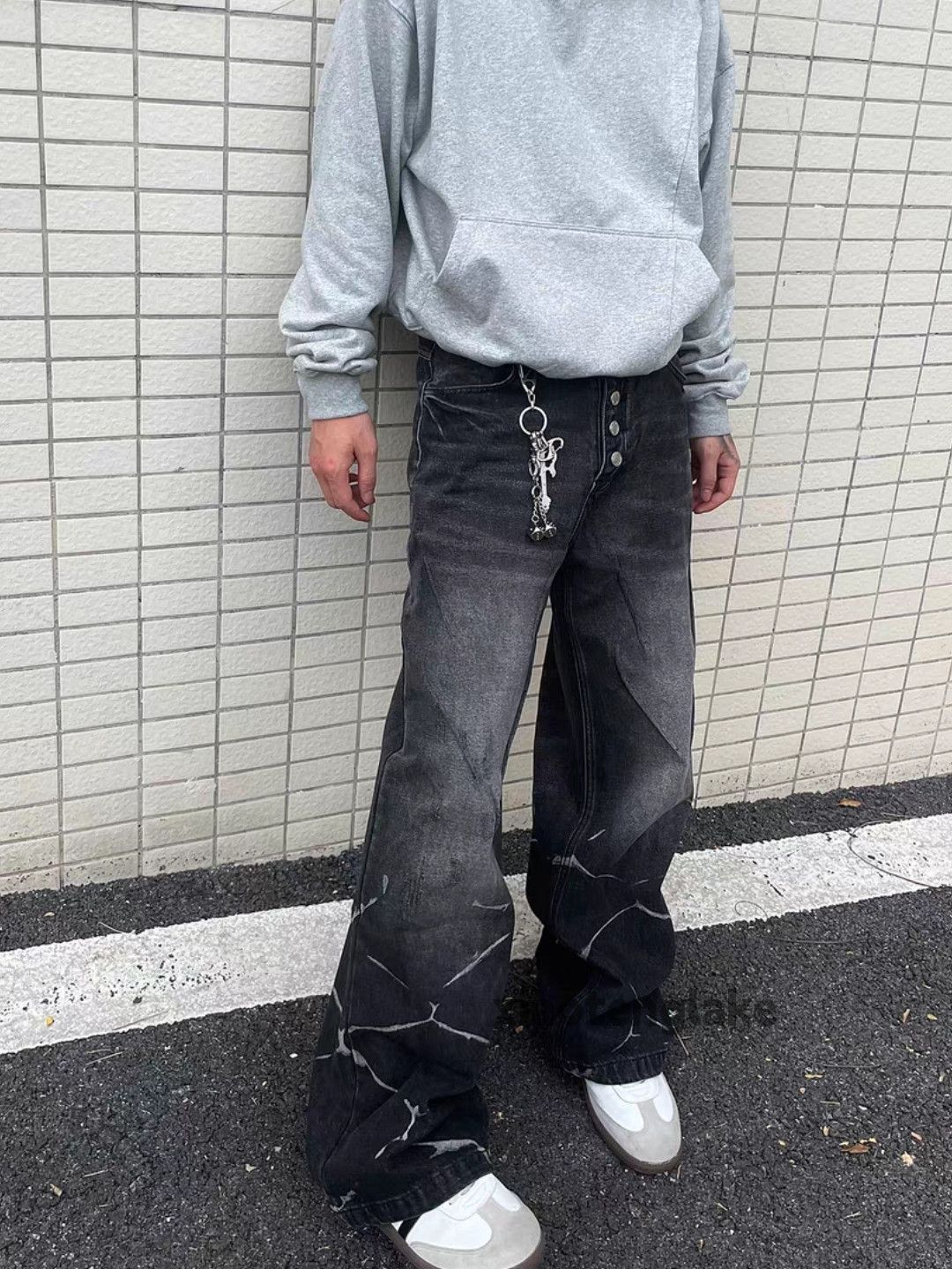 Jean Utility punk hiphop yuppie flared loose baggy jeans Size US 32 / EU 48 - 6 Thumbnail