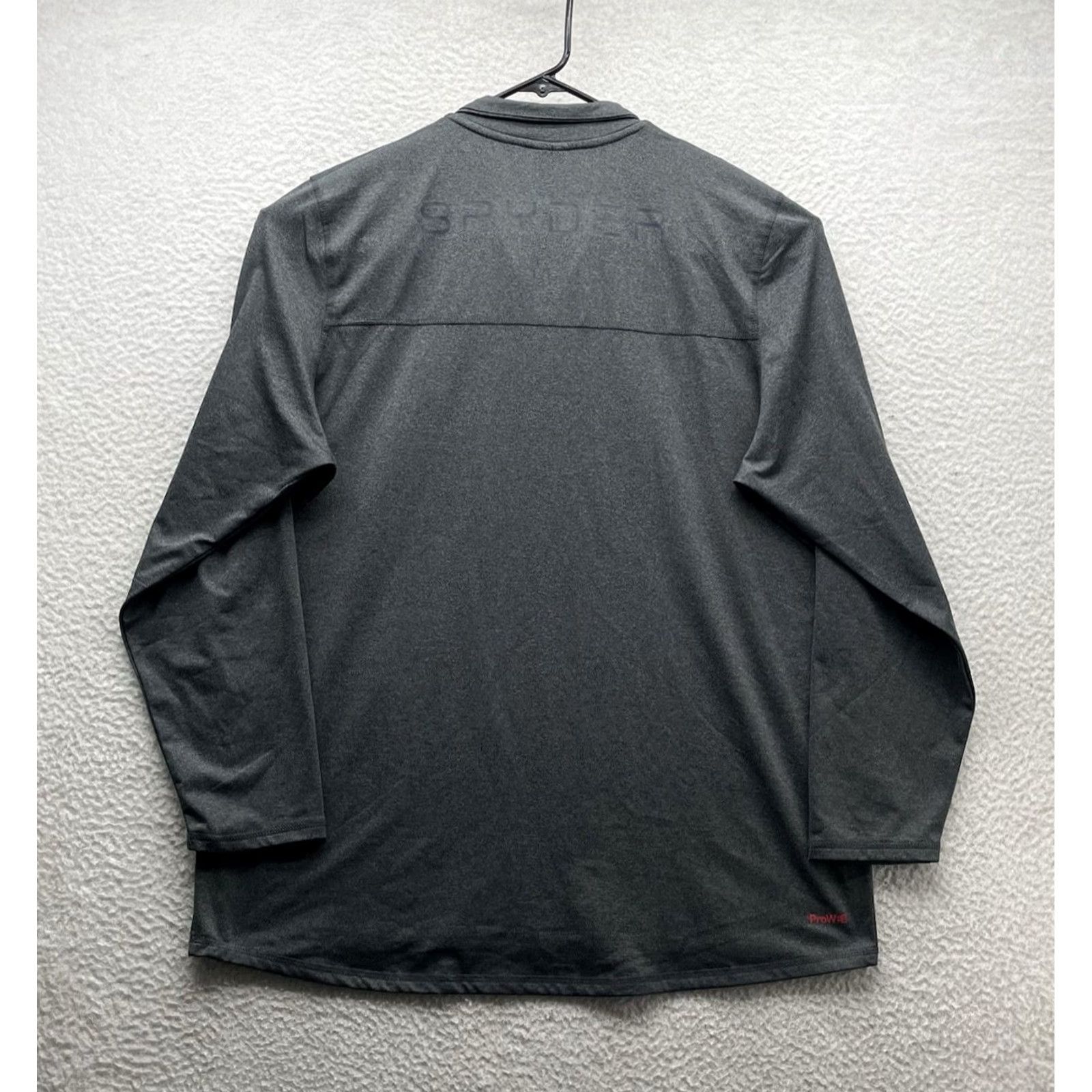 Spyder Spyder Mens XL Heather Gray ProwB Performance 1/4 Zip Hiking Jacket Sports Athleisure Activewear Men XL Gray Spyder Active Pullover Jacket Size US XL / EU 56 / 4 - 4 Thumbnail