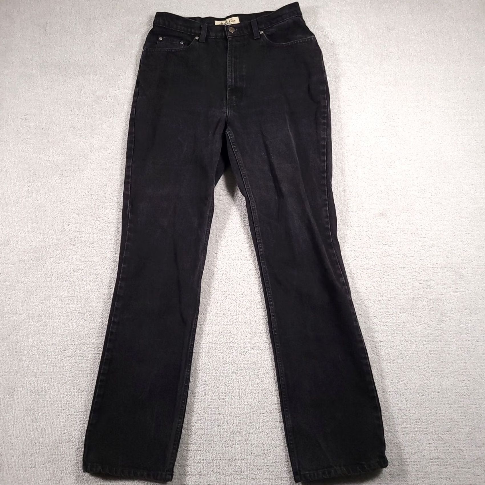 Vintage VINTAGE St John's Bay Jeans Women's 12 Boot Cut Black Denim High Rise Jeans Women Regular 33 In Inseam 5-Pocket Design stretch Easy Care 100% Cotton"} Size 34" / US 12 / IT 48 - 2 Thumbnail
