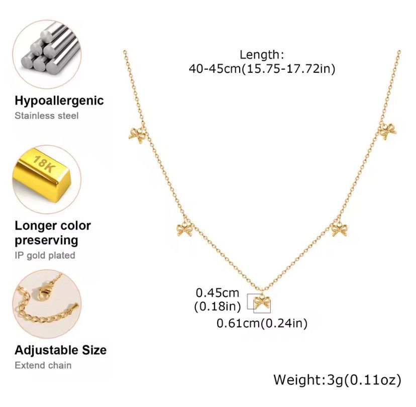 Other Dainty Bow Accessories Necklace Size ONE SIZE - 2 Thumbnail