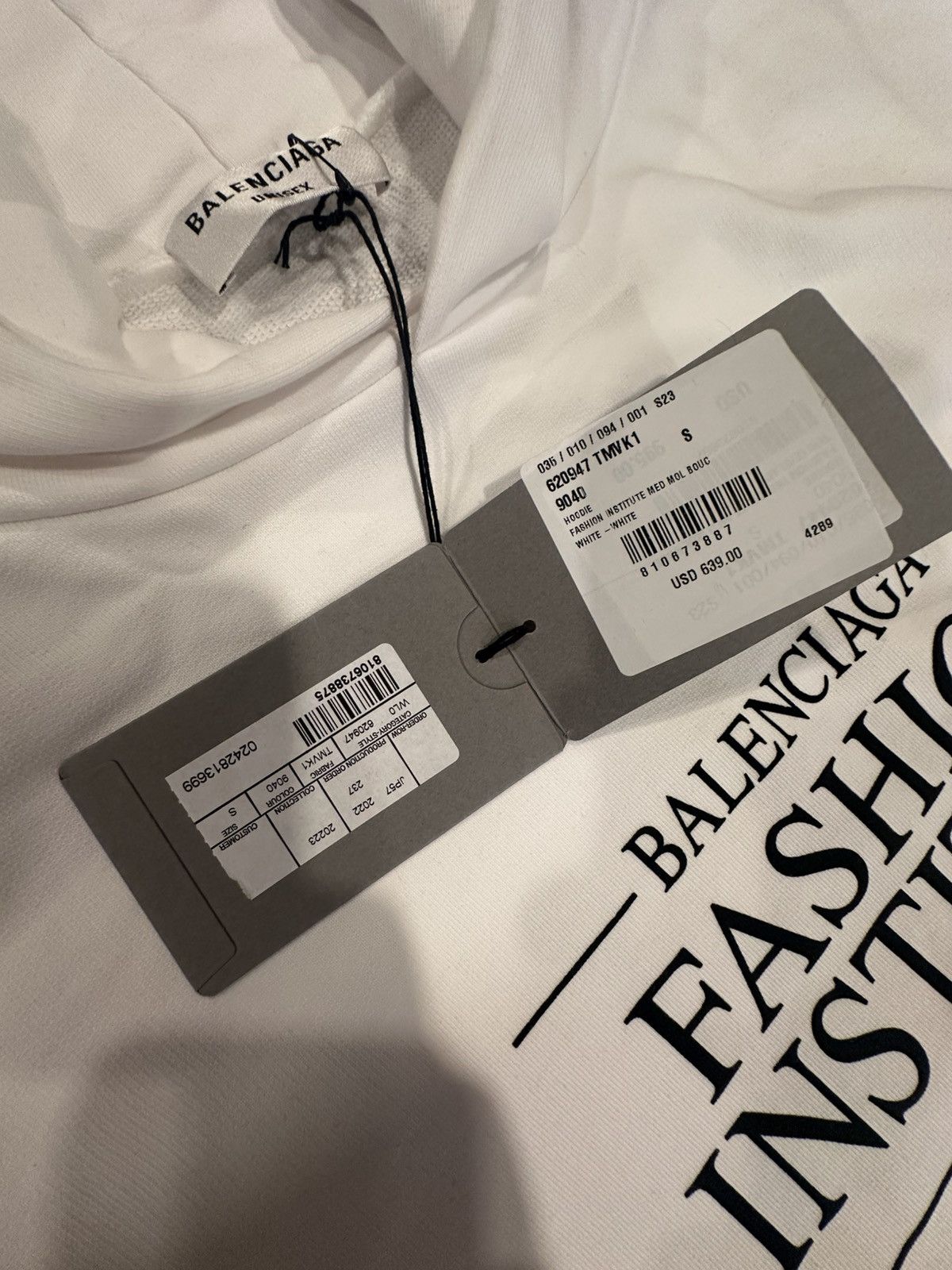 Balenciaga Balenciaga Fashion Institute Hoodie Size Small Size US S / EU 44-46 / 1 - 5 Thumbnail