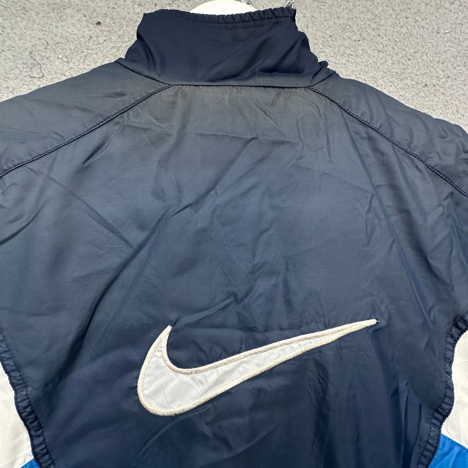 Nike Vintage 90s Nike Windbreaker Jacket Lined Mens Large Blue Size US L / EU 52-54 / 3 - 9 Thumbnail