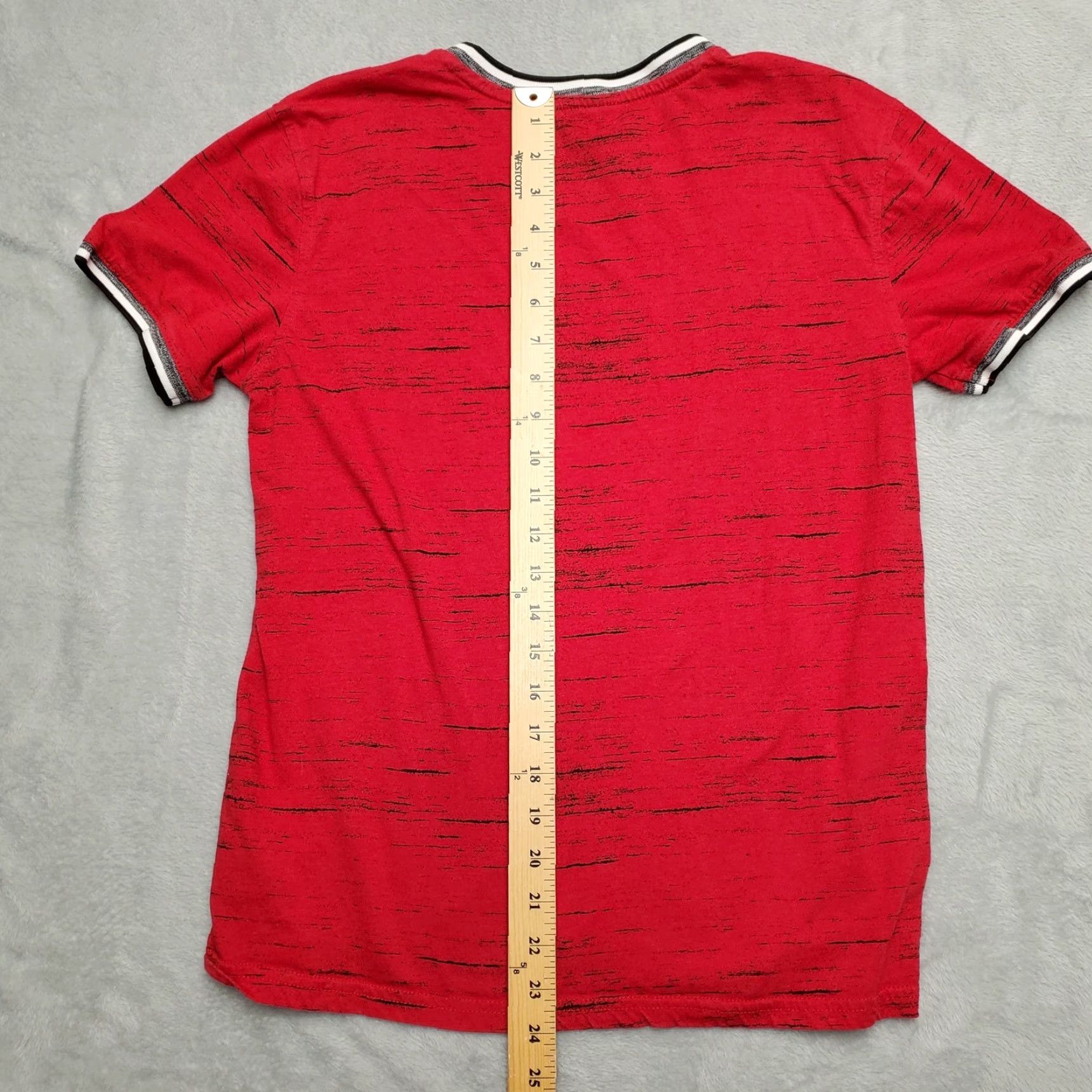 Vintage BKC Shirt Womens Medium Red V-Neck Short Sleeve Cotton Blend Casual TEE Size M / US 6-8 / IT 42-44 - 5 Thumbnail