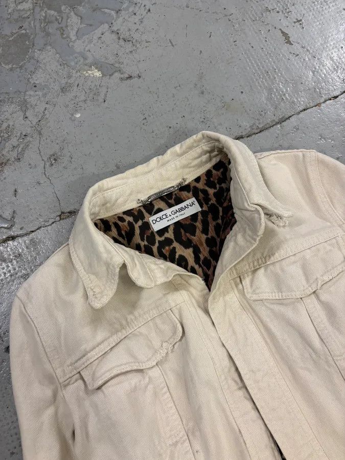 Dolce & Gabbana SS1999 Dolce & Gabbana Cream Light Denim Jacket Size XS / US 0-2 / IT 36-38 - 6 Thumbnail
