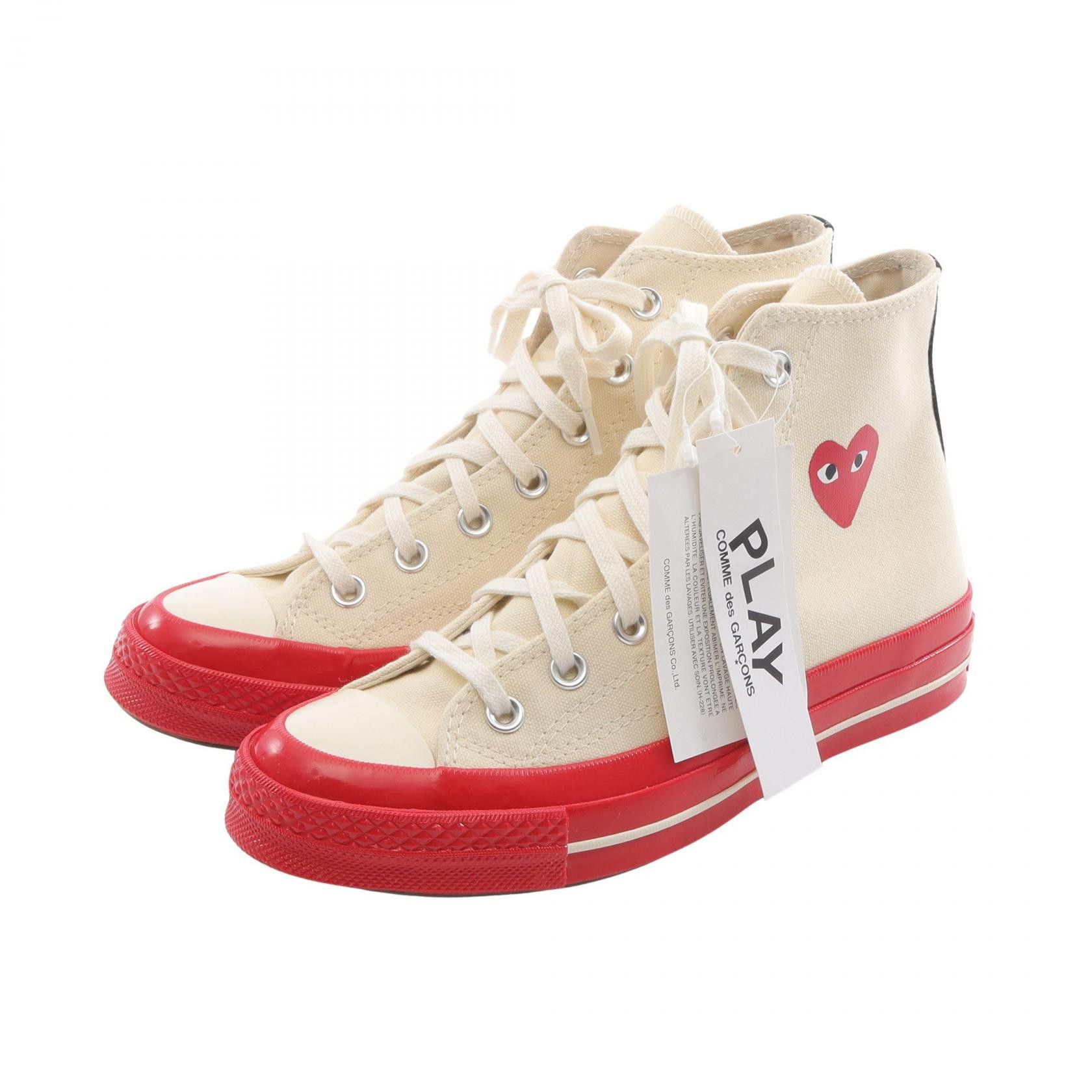 Comme des Garcons Comme des Garcons Comme des Garcons PLAY Converse Canvas Sneakers Textile Shoes AZ-K124-001-210 DUTY FREE for USA Size ONE SIZE - 1 Thumbnail