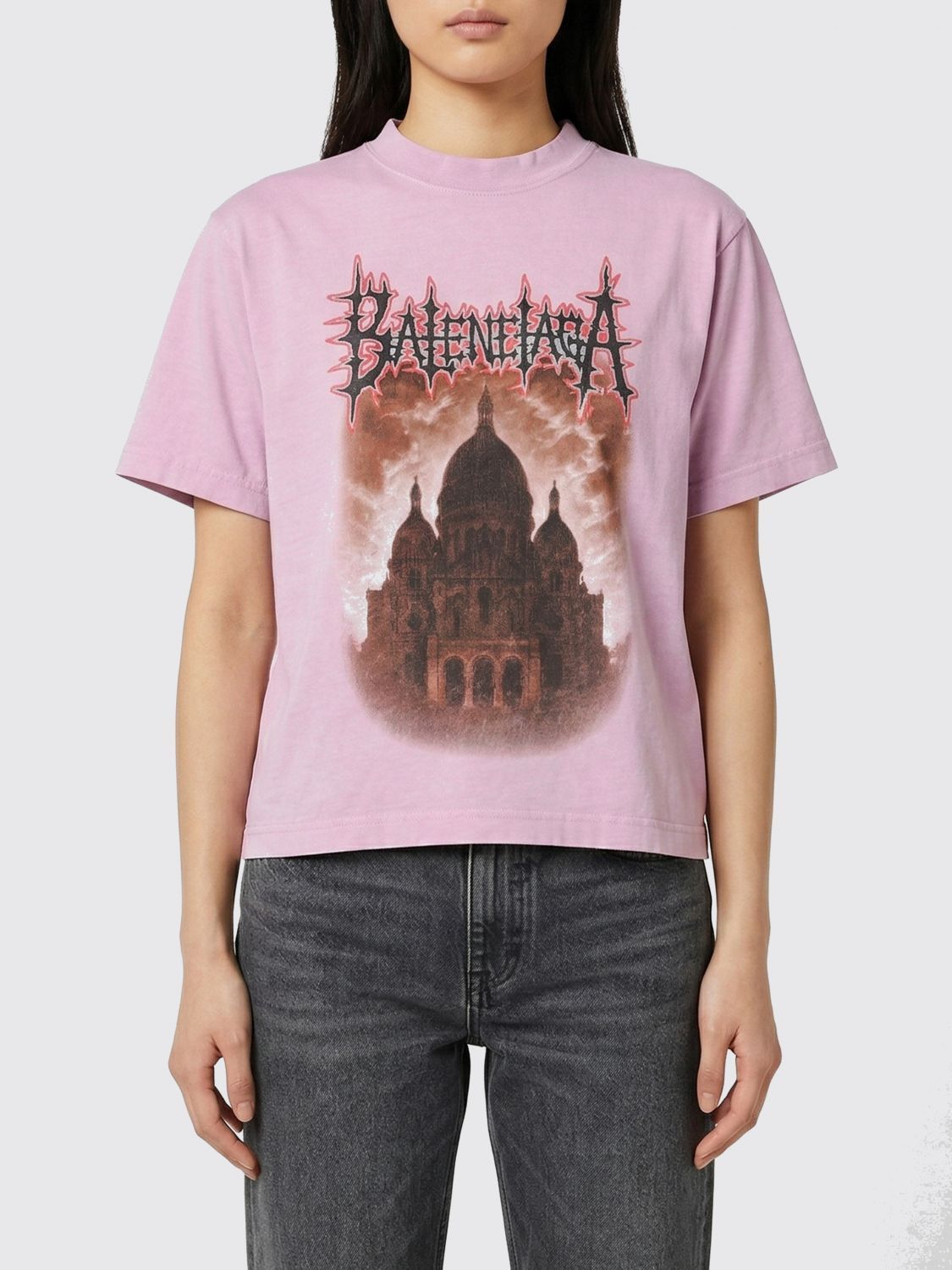 Balenciaga Balenciaga T-Shirt Woman Pink Size S / US 4 / IT 40 - 1 Thumbnail