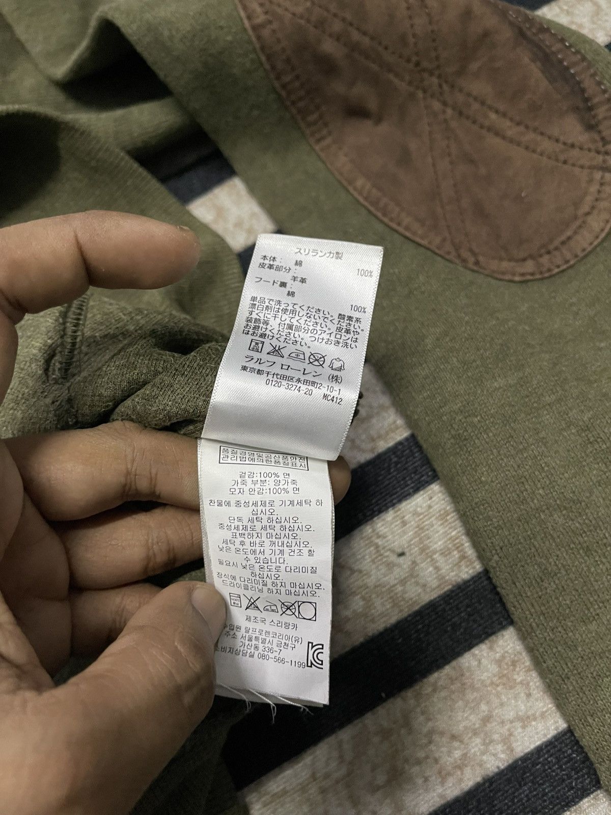 Polo Ralph Lauren 2000s POLO BY RALPH LAUREN SHEEP SUEDE ELBOW FADED HOODIE Size US M / EU 48-50 / 2 - 15 Thumbnail