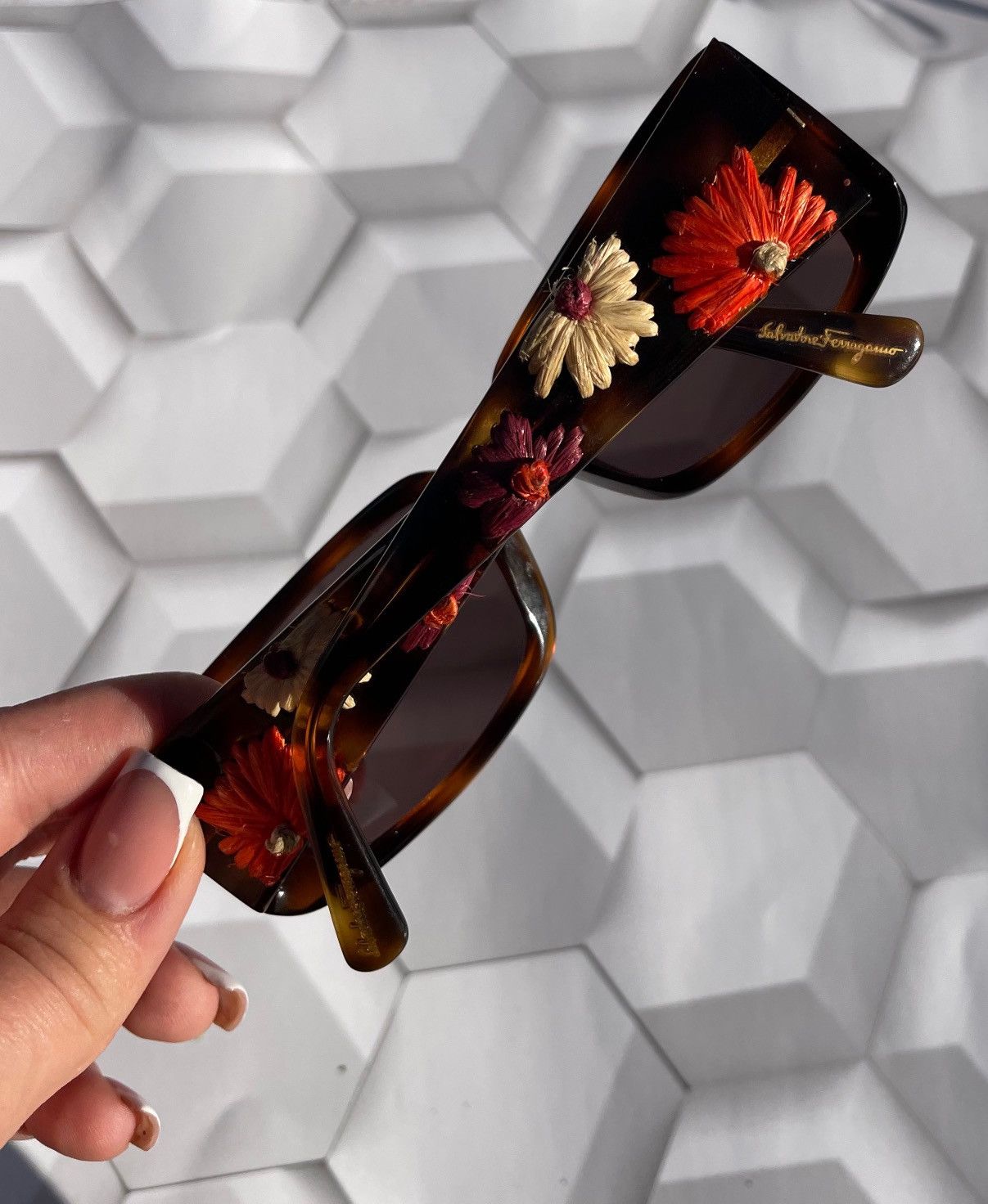 Salvatore Ferragamo Salvatore Ferragamo vintage hand made sunglasses Size ONE SIZE - 14 Thumbnail