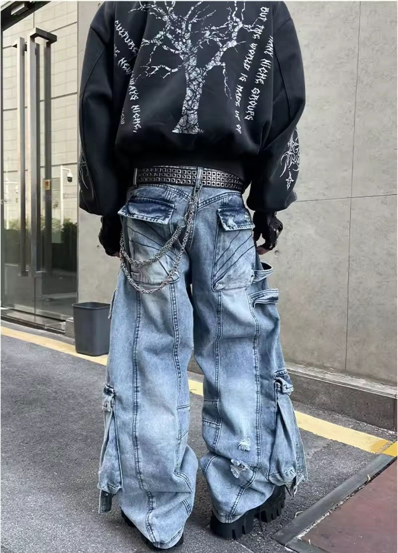 Japanese Brand × Vintage Men's straight trousers in street style Size US 29 - 3 Thumbnail
