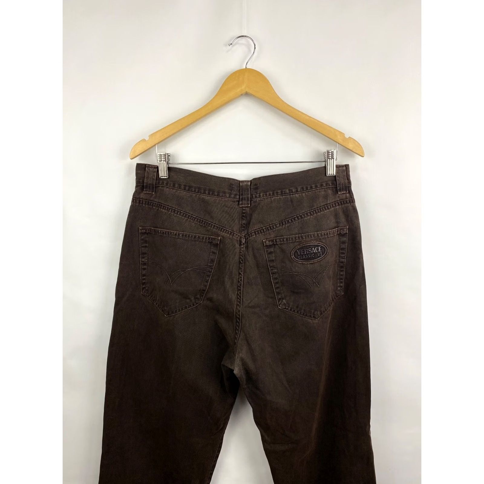 Versace VINTAGE Versace Pants Brown 90s Classic V2 Men's 36 Brown 30in Inseam 78cm Y2K Rare Retro Fashion Size US 36 / EU 52 - 3 Thumbnail