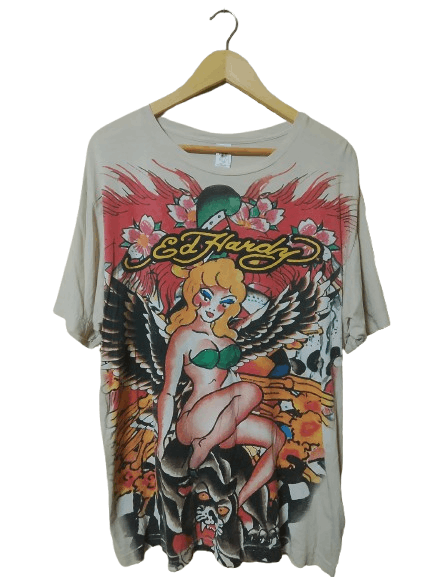 Christian Audigier Ed Hardy by Christian Audigier shirt pin up girl logo Size US XL / EU 56 / 4 - 1 Thumbnail