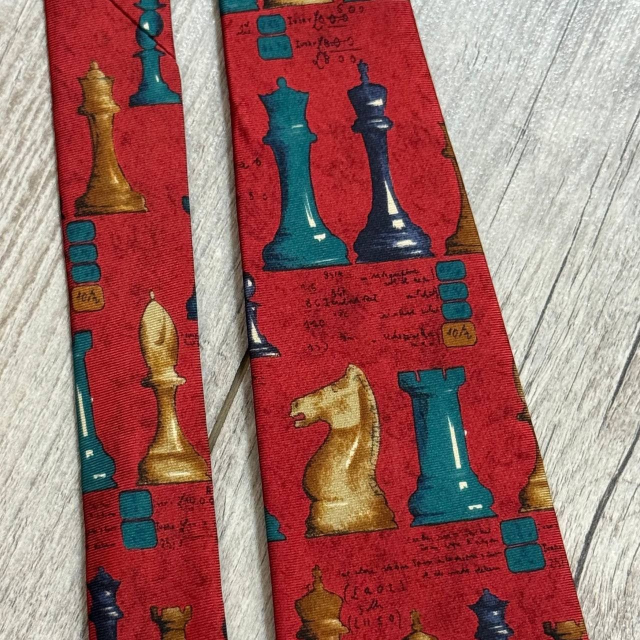 Yves Saint Laurent Vintage YSL Yves Saint Laurent Chess Pattern Silk Tie Size ONE SIZE - 7 Thumbnail