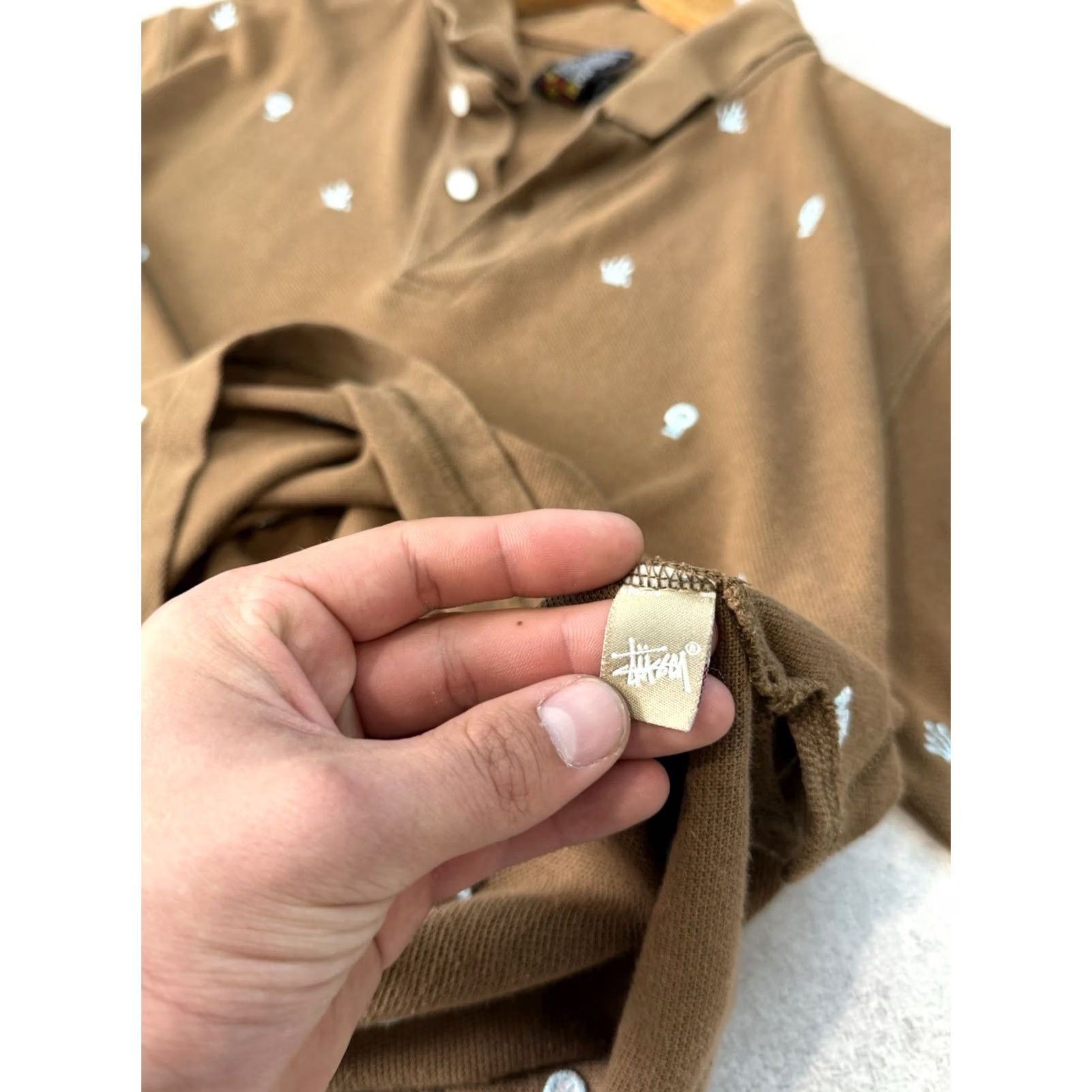 Vintage VINTAGE Stussy Polo T Shirt Brown Logo Monogram Embroidered 90s City Retro Y2K Size US M / EU 48-50 / 2 - 6 Thumbnail