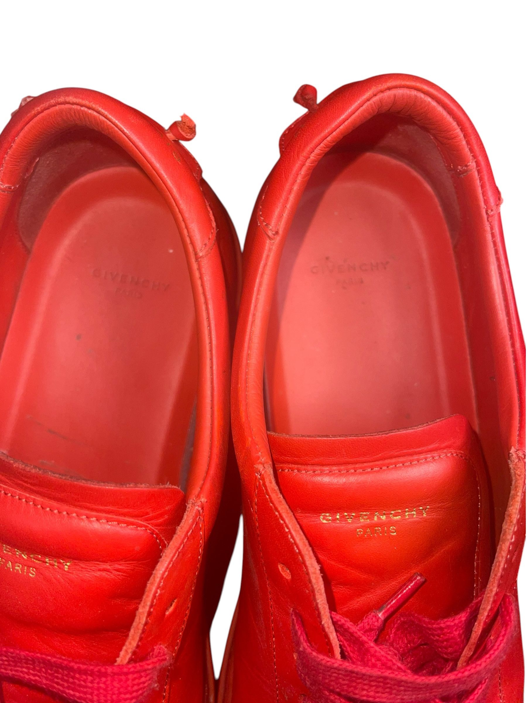 Givenchy Givenchy Paris Red Leather Low Top Sneakers EU43 Men's Shoes Size US 10 / EU 43 - 11 Thumbnail