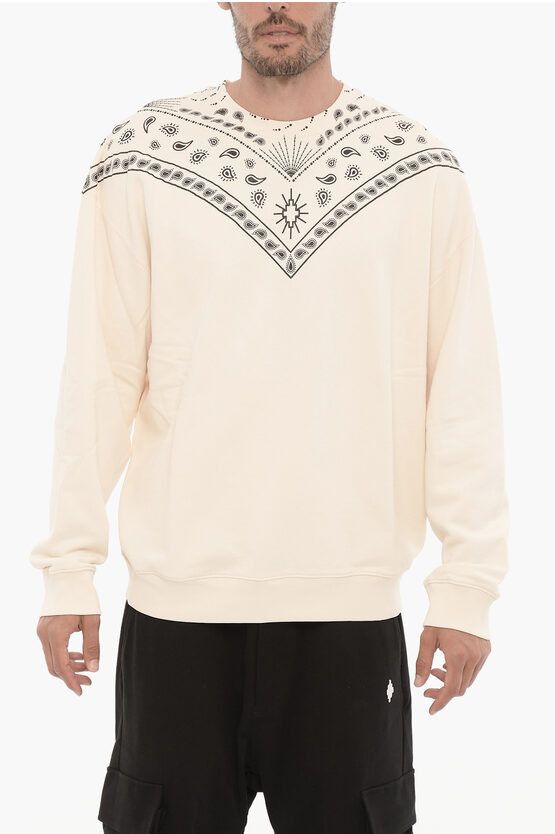 Marcelo Burlon o1mris0824 Comfort Crewneck in Ecru/Black Size US M / EU 48-50 / 2 - 5 Thumbnail