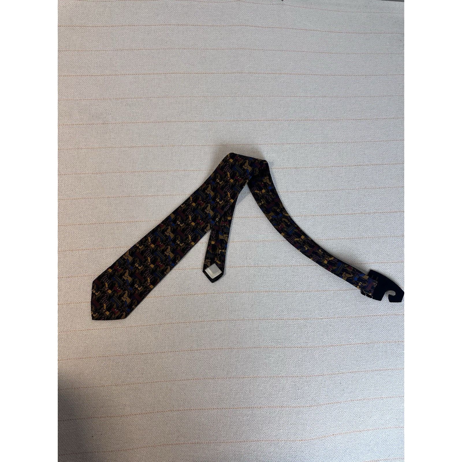 Brooks Brothers Vtg Horse Calvary Abstract Necktie Silk Tie Brook Brothers Size ONE SIZE - 2 Thumbnail