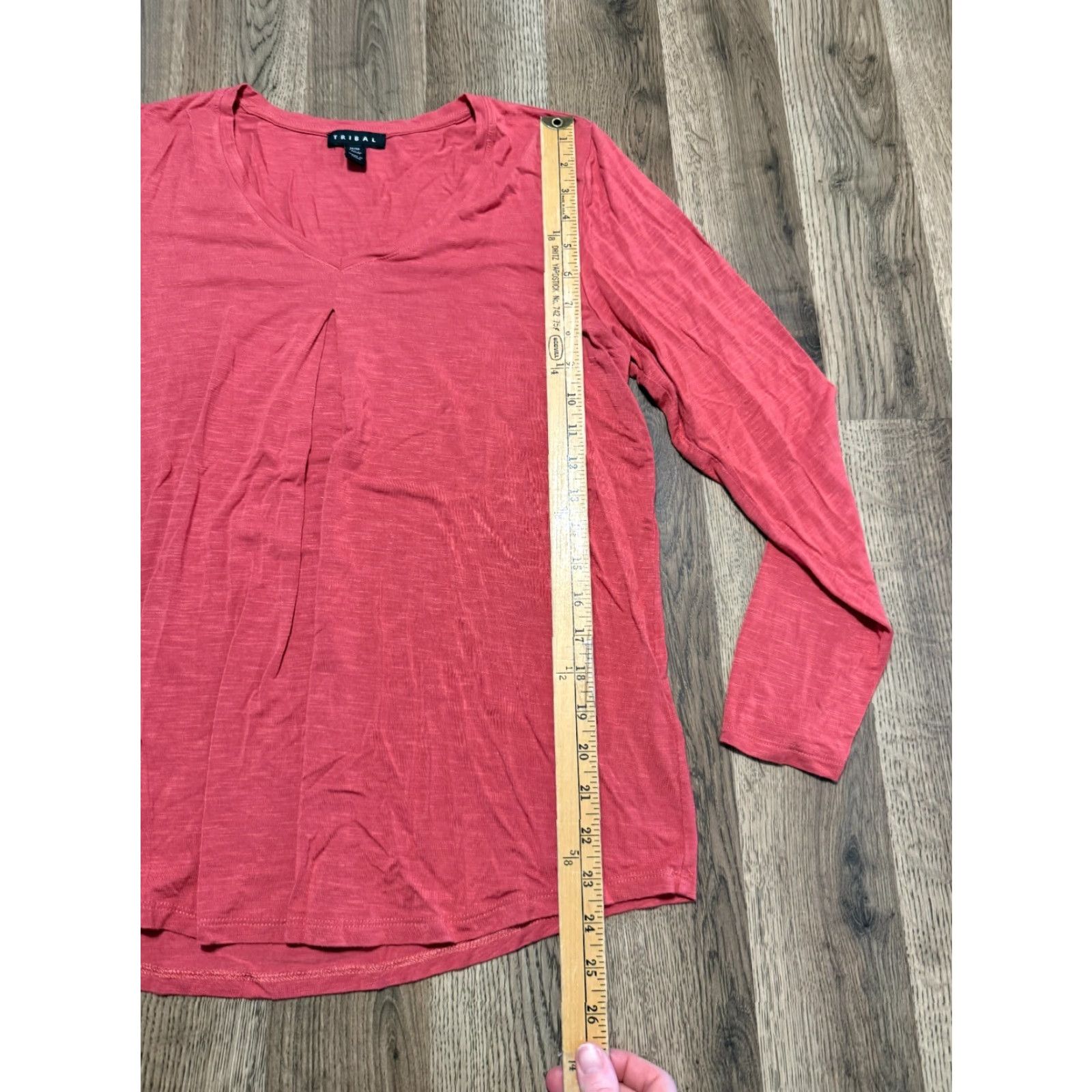 Pinko Tribal Shirt Women's Medium Orange Pink Long Sleeve V-neck Size M / US 6-8 / IT 42-44 - 7 Thumbnail