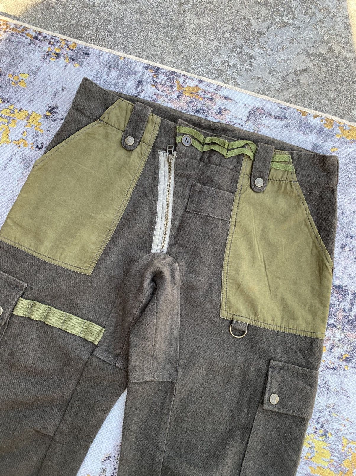 Japanese Brand Vintage Japanese Brands Wool Cargo Mobstyles Pants Size US 35 - 4 Thumbnail