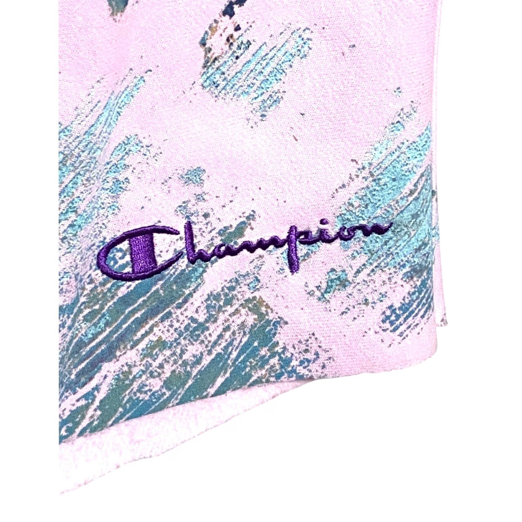 Champion Champion Shorts Mens XL Activewear Gym Geometric Pink Split Splatter Weave Reverse Weave Athletic Comfort Drawstring Casual 11in Inseam Size US 36 / EU 52 - 2 Thumbnail