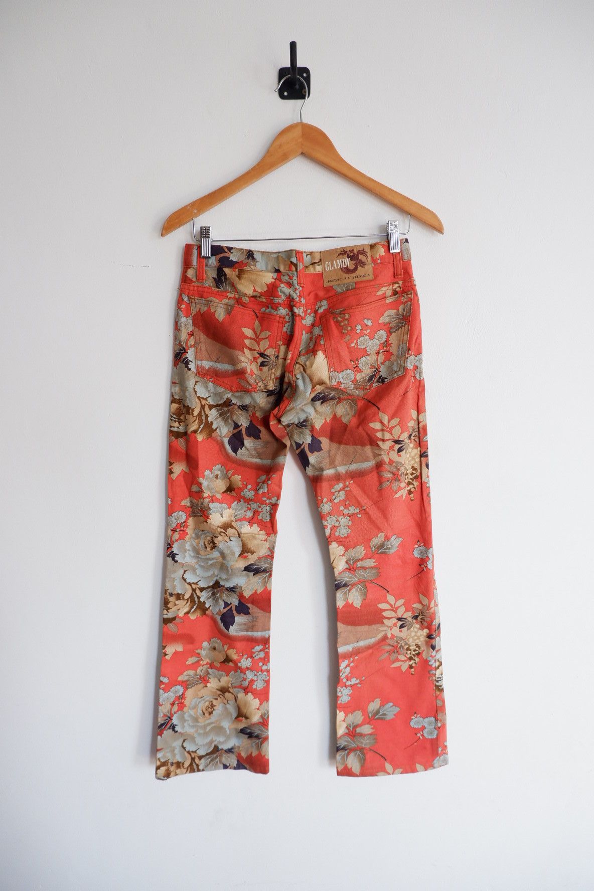 Beauty Beast Vintage Glamdy Japan Floral Printed Flared Pants Size US 28 / EU 44 - 2 Thumbnail