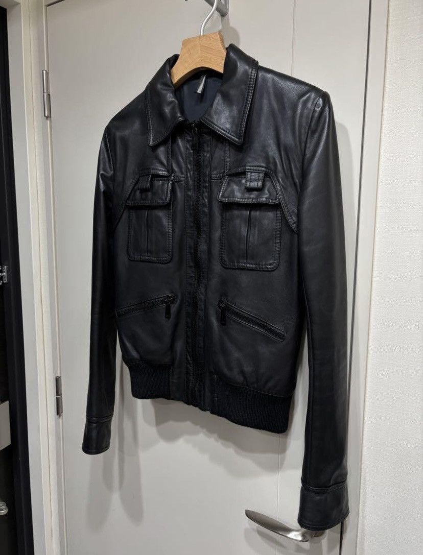 Hedi Slimane AW06 Dior Homme A2 leather jacket | Grailed