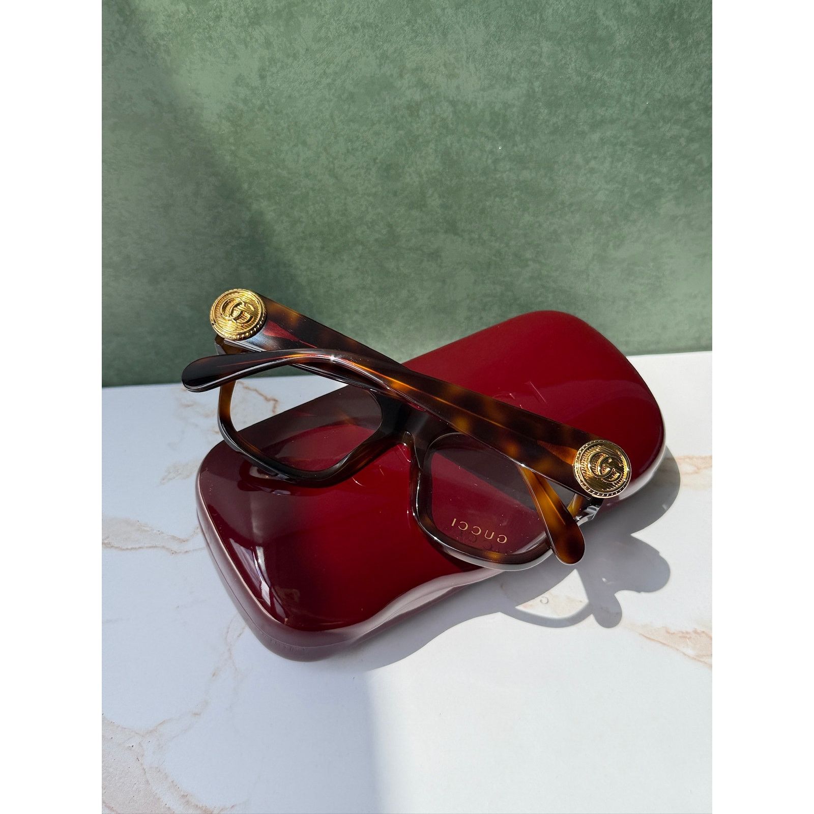 Gucci NEW Gucci GG1410O Havana Brown Cat Eye Eyeglasses Frames Size ONE SIZE - 3 Thumbnail