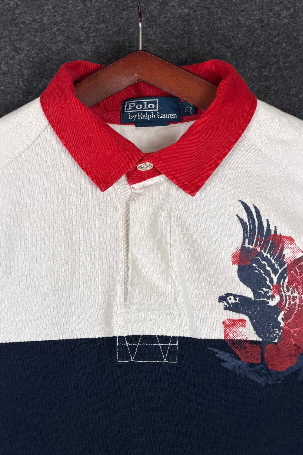 PRL Graphic Rugby Shirt Military Aviation Eagle Distressed image 7