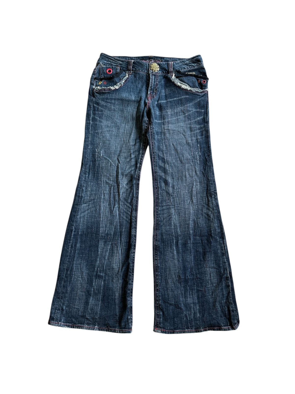 Kapital Distressed 2000s Oririn Flare Jeans Y2K Lgb Goa Kapital Size US 33 - 5 Thumbnail