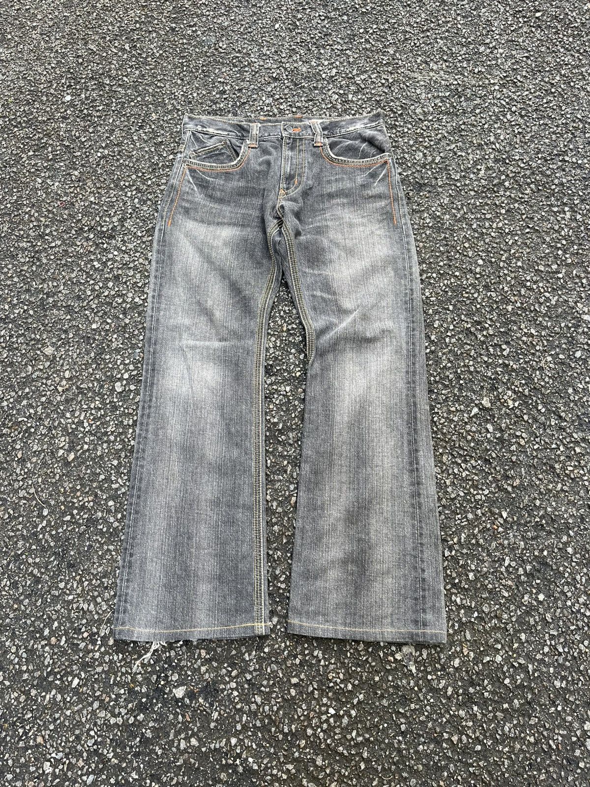 Hysteric Glamour Japanese Edwin XVS Black Flared Jeans Bootcut Distressed Size US 30 / EU 46 - 1 Thumbnail