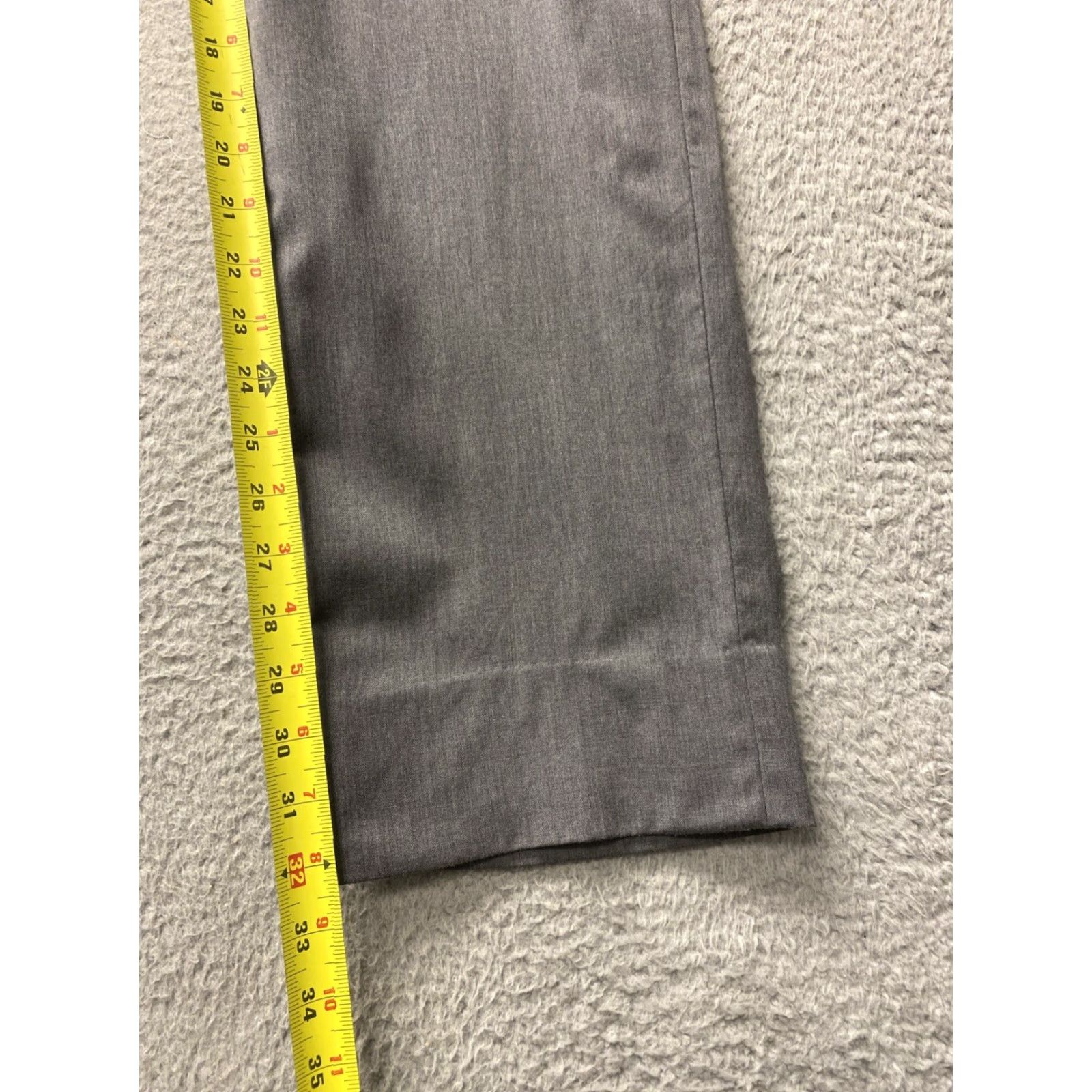 Brooks Brothers BROOKS BROTHERS Dress Pants Mens Gray 35x32 Flat Front Wool Blend /0298 Size US 35 - 5 Thumbnail
