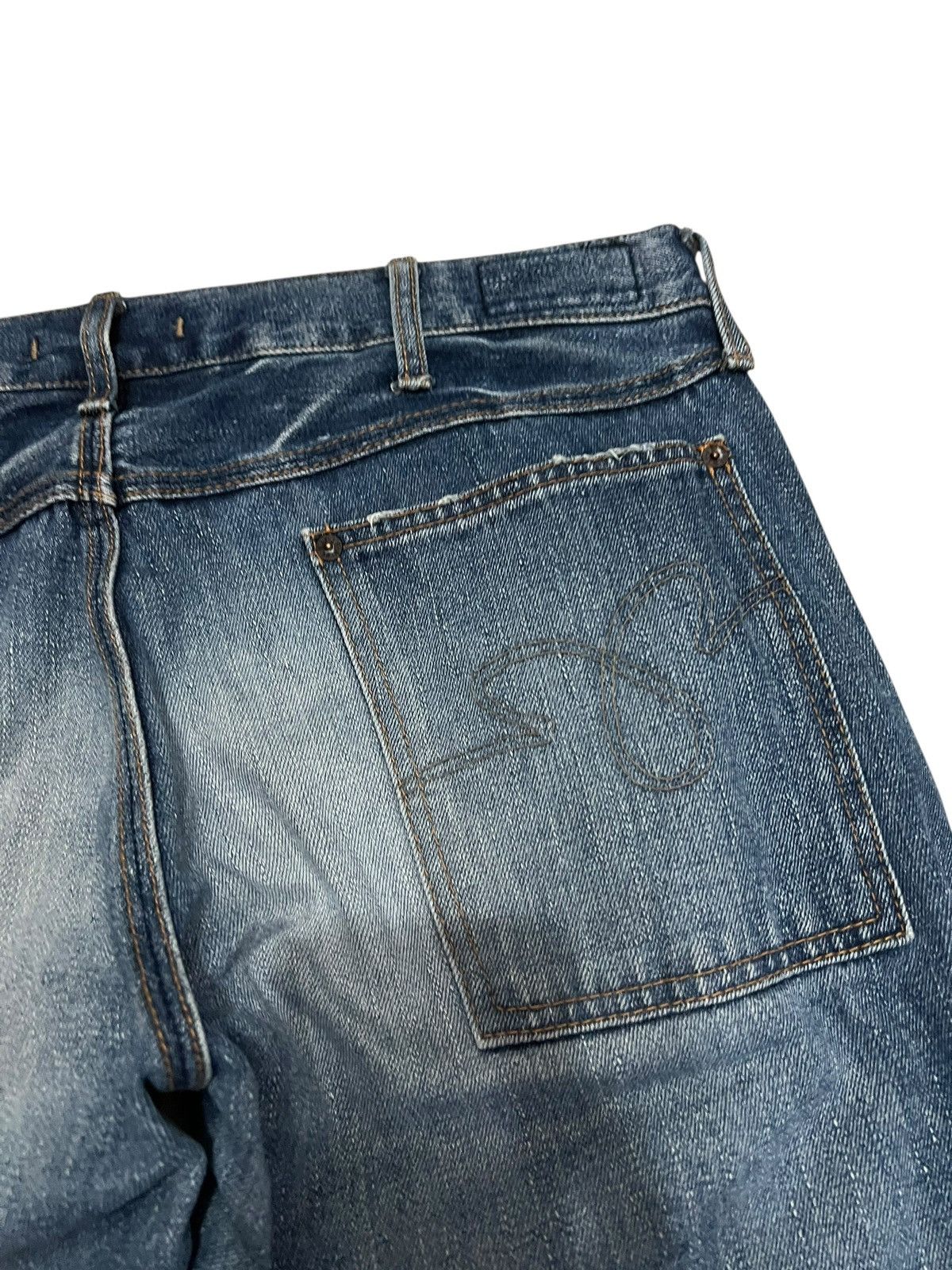 Japanese Brand Vintage Blue Way Japanese Brand Distress Clawmark Jean Size US 34 / EU 50 - 15 Thumbnail
