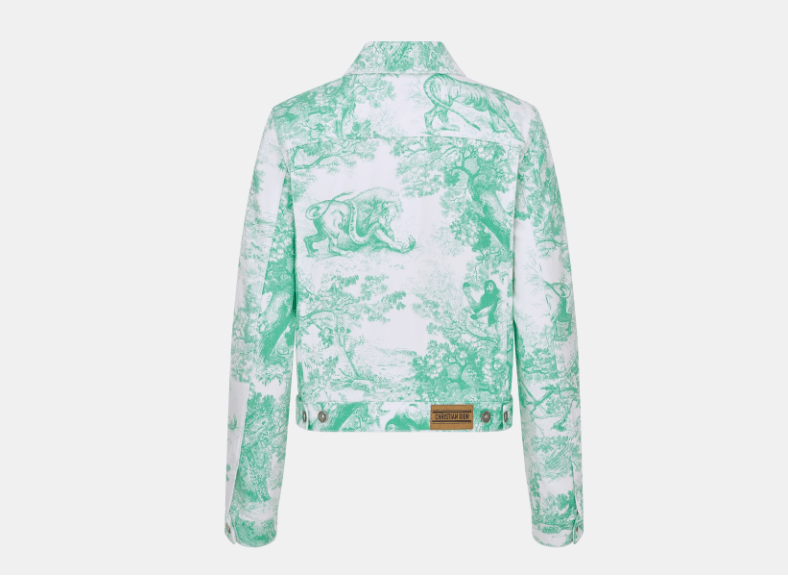 Dior o1w1db10925 442V11 Denim Jacket in White/Aquamarina Size M / US 6-8 / IT 42-44 - 2 Thumbnail