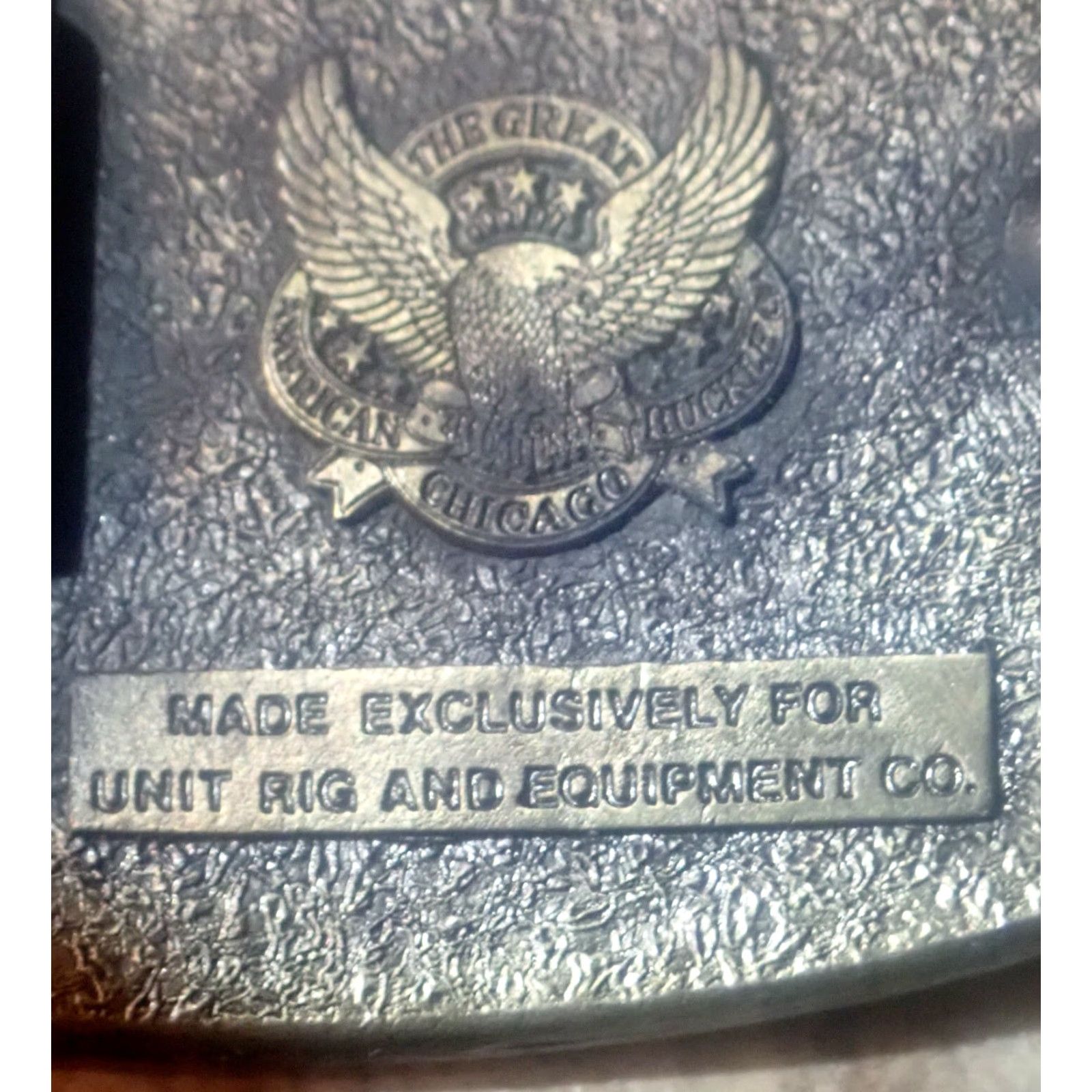 CO VINTAGE The Great American Buckle Company Lectra Haul Giant Mining Earth-moving Rigid Dump Truck Brass Belt Buckle Men 1970s USA Size ONE SIZE - 6 Thumbnail