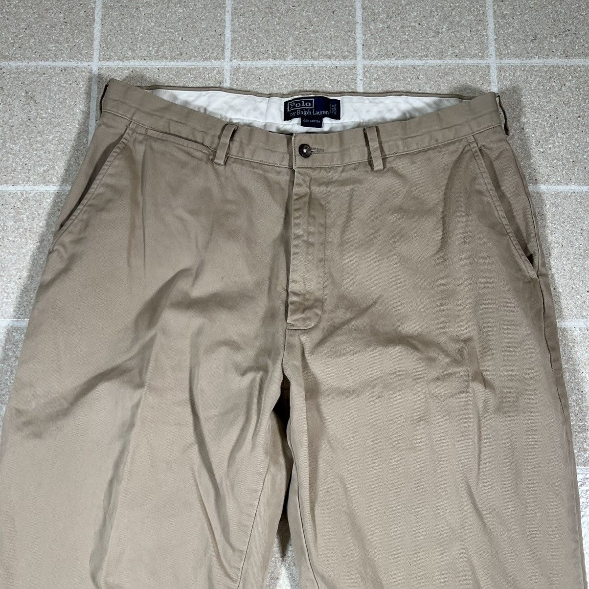 Polo Ralph Lauren vintage polo ralph lauren Khaki Beige chino pants 32x30 Size US 32 / EU 48 - 2 Thumbnail