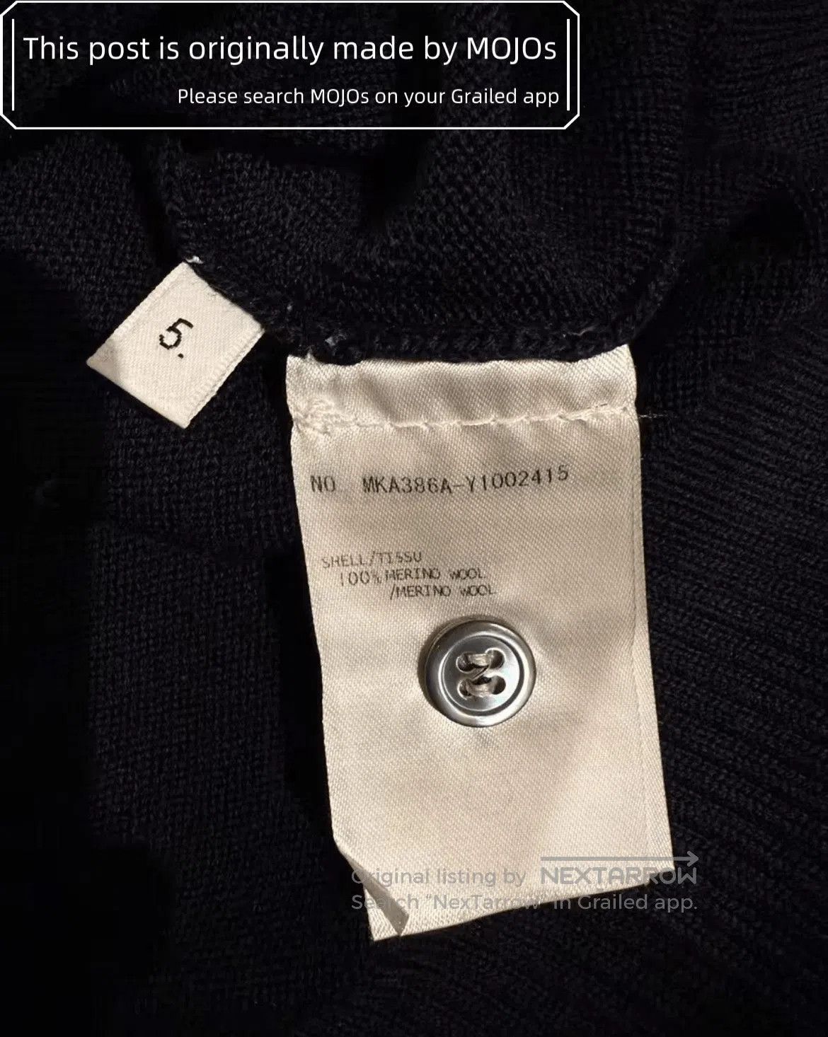 Thom Browne Sz 5 Thom Browne Neck White Stripe Navy Knitwear. Size US XXL / EU 58 / 5 - 5 Thumbnail